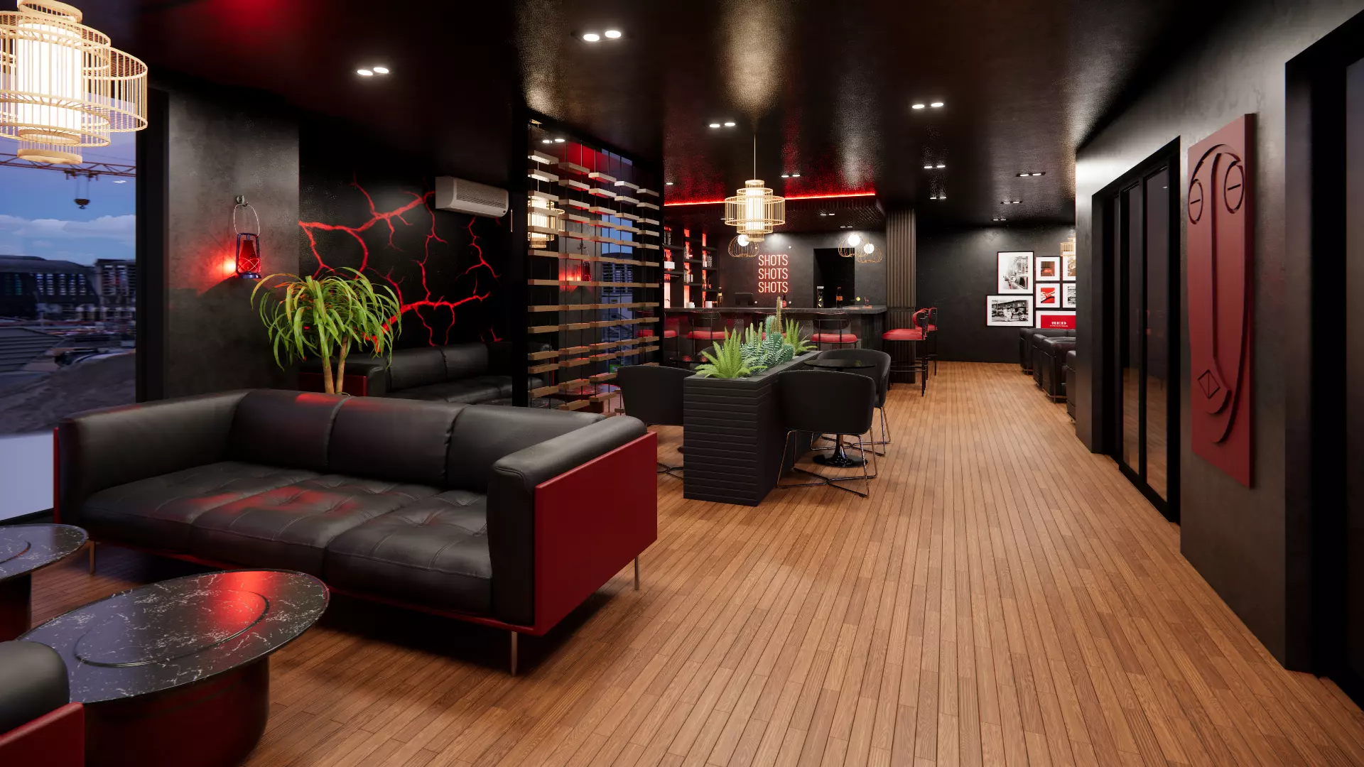 LOUNGE Low-poly 3D model_0