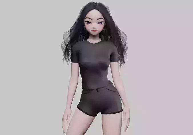 anime Young girl V32682 