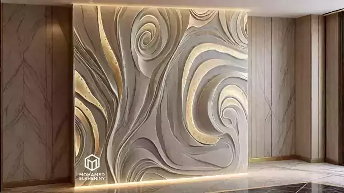 decor set wall panel wall relief mural CNC 53