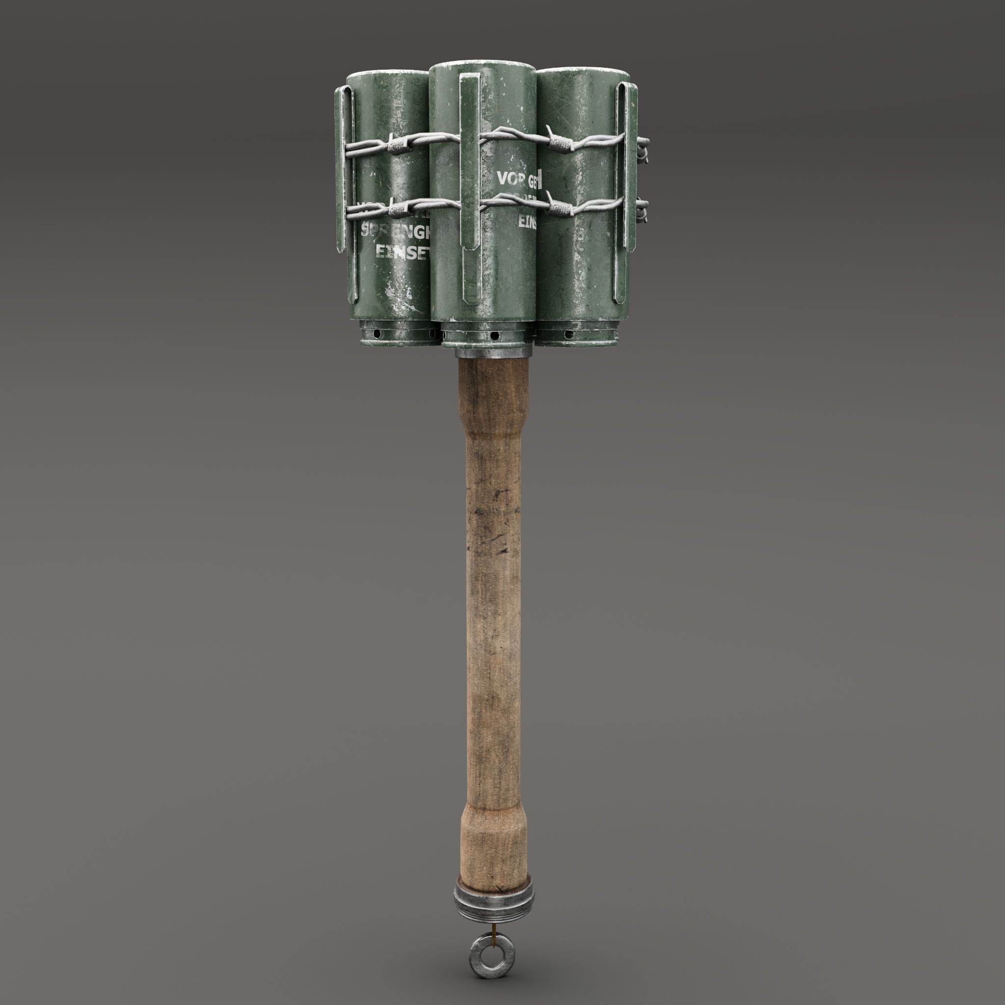 Anti-Tank Grenade - Maya Arnold Shader 3D model_1