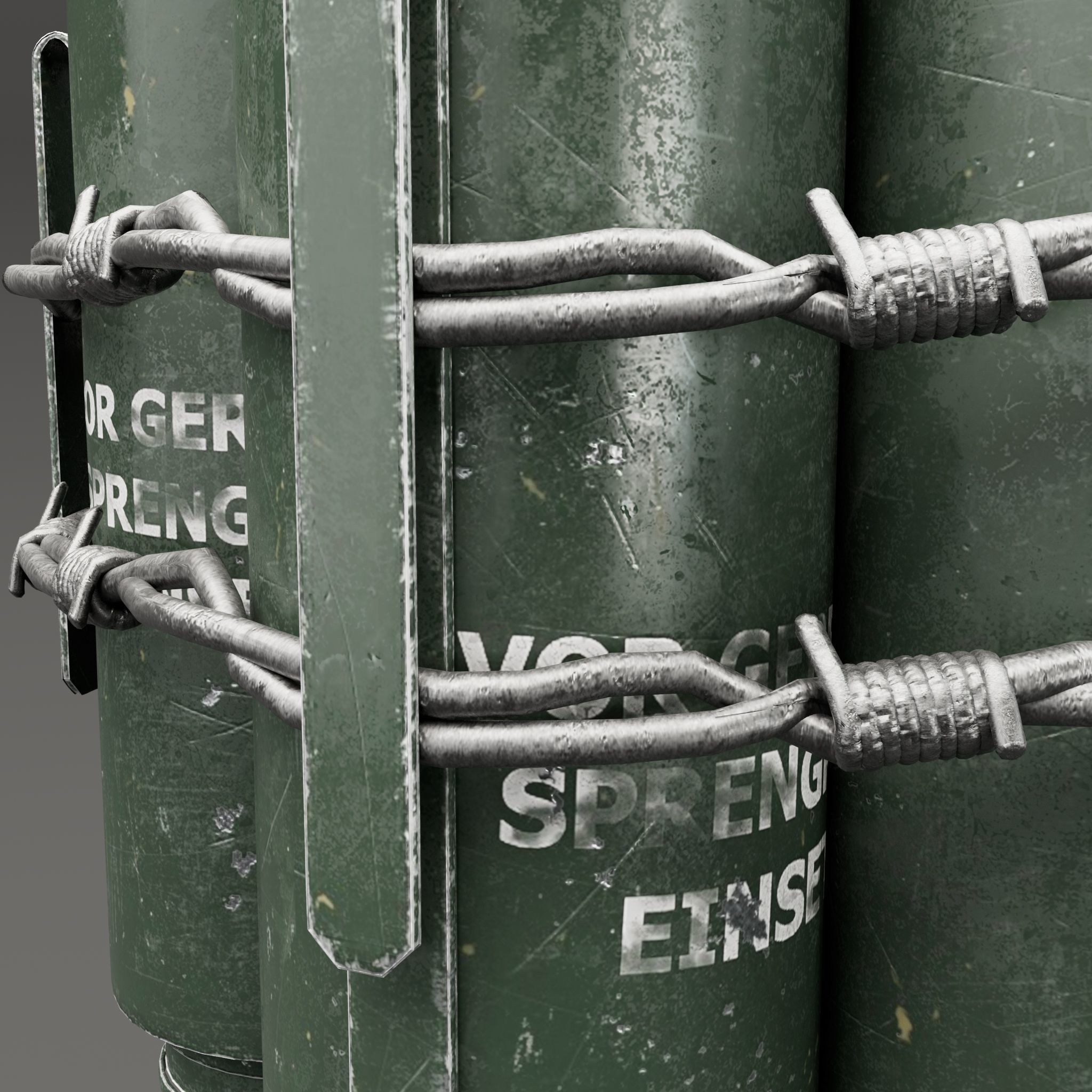 Anti-Tank Grenade - Maya Arnold Shader 3D model_3