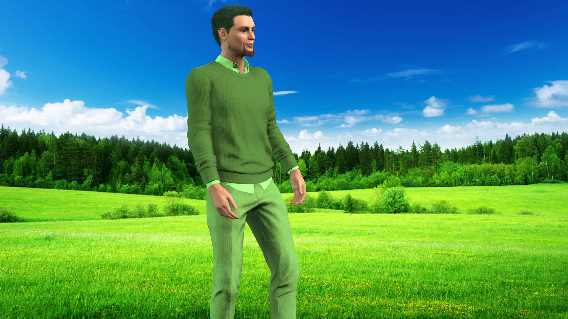 vegetarian Low-poly 3D model_4