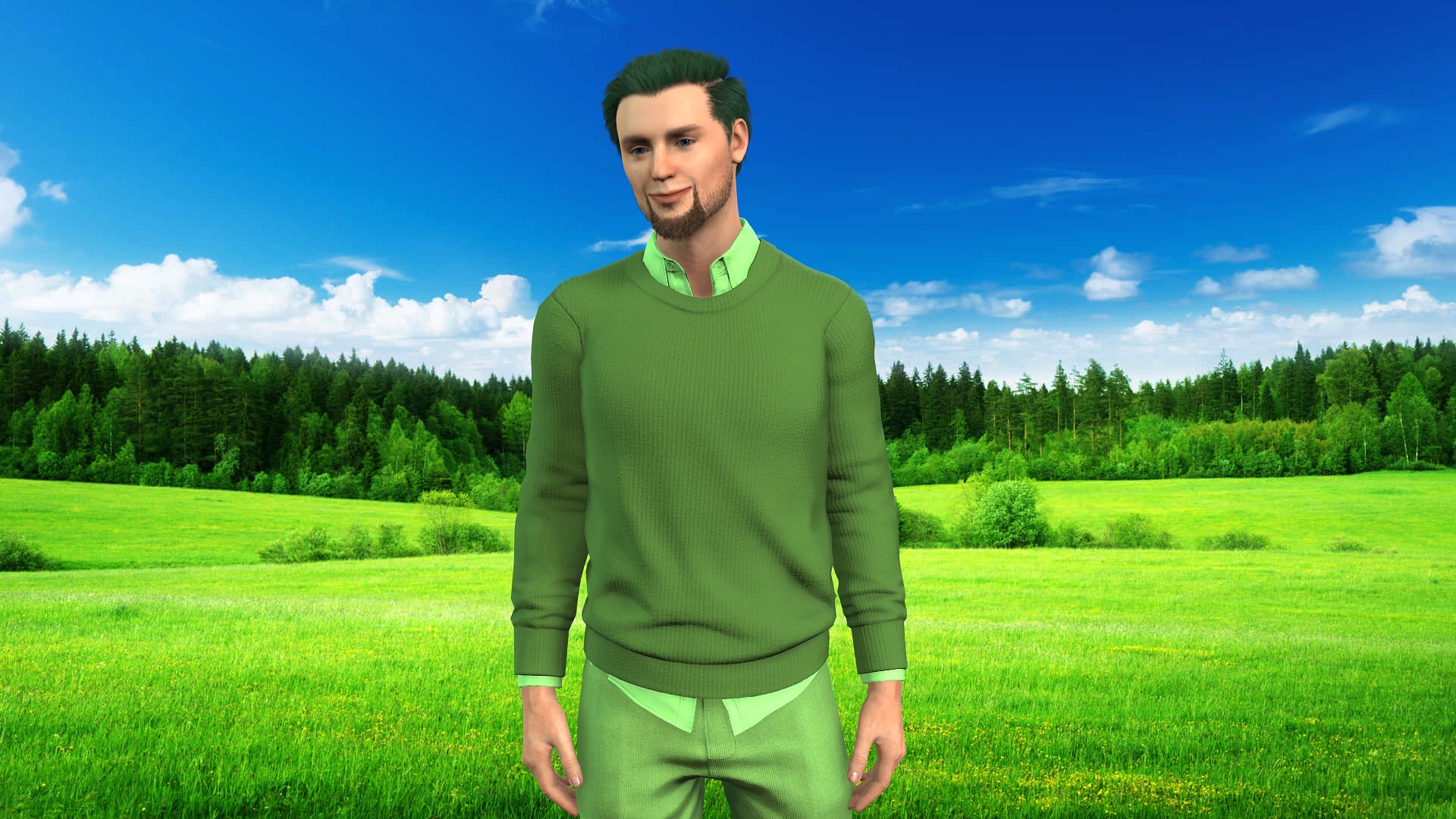 vegetarian Low-poly 3D model_2