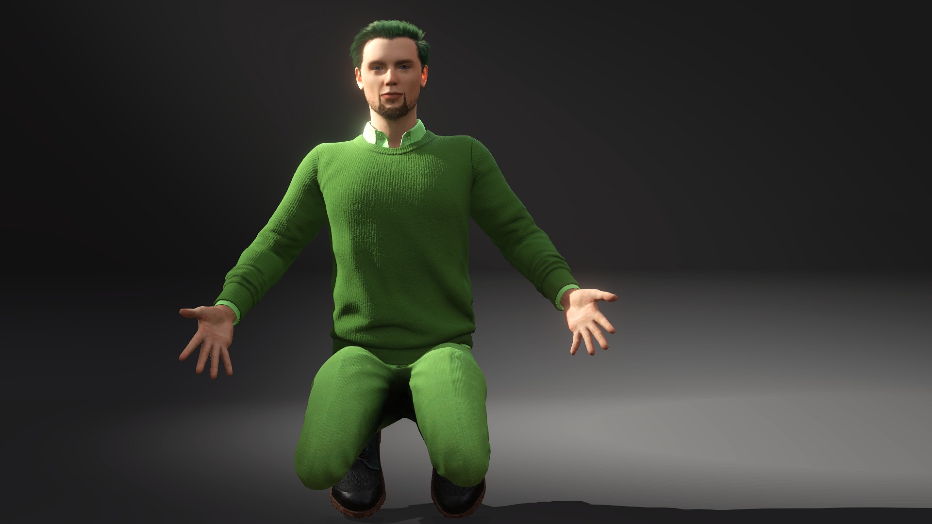 vegetarian Low-poly 3D model_3