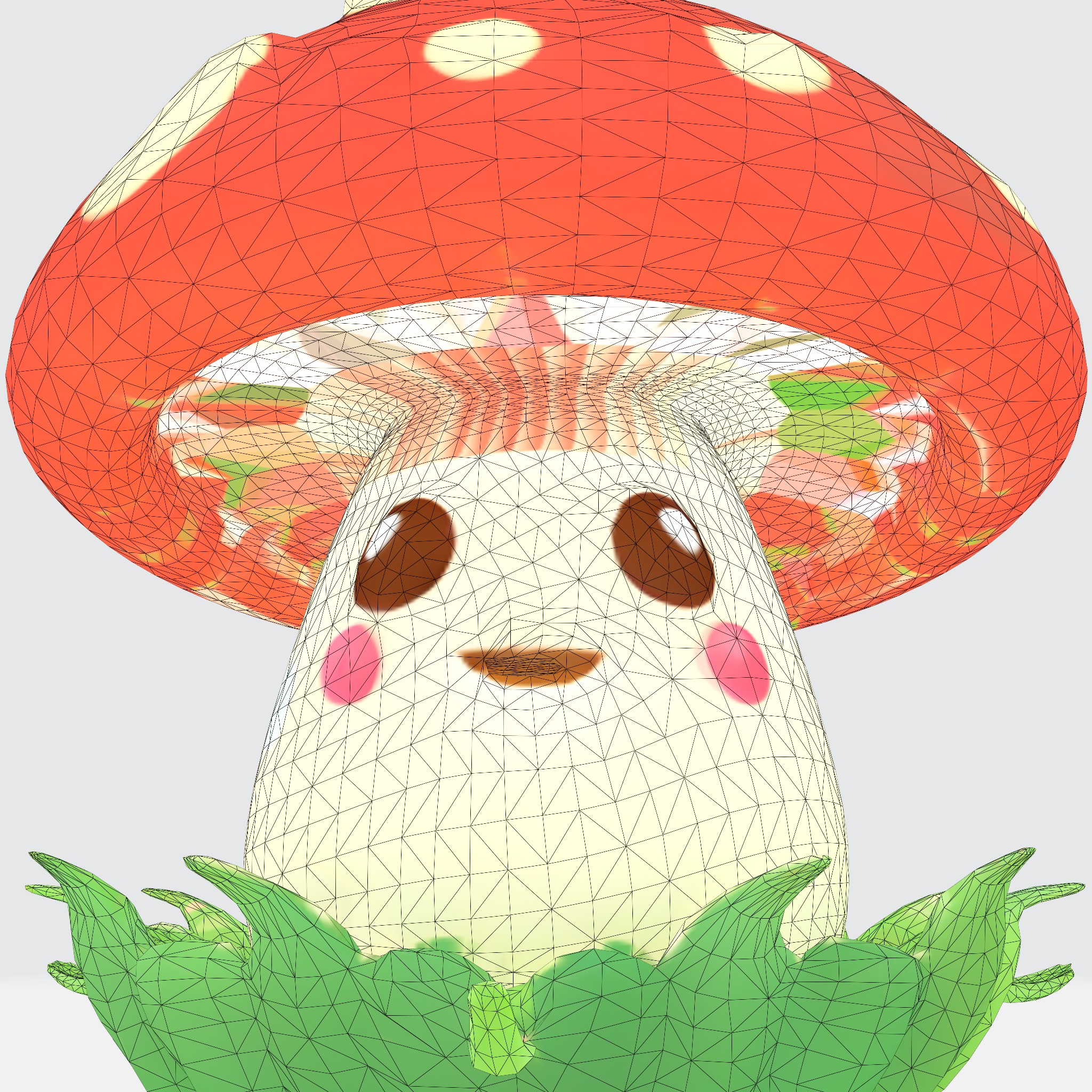 cartoon mushroom 3D model_5
