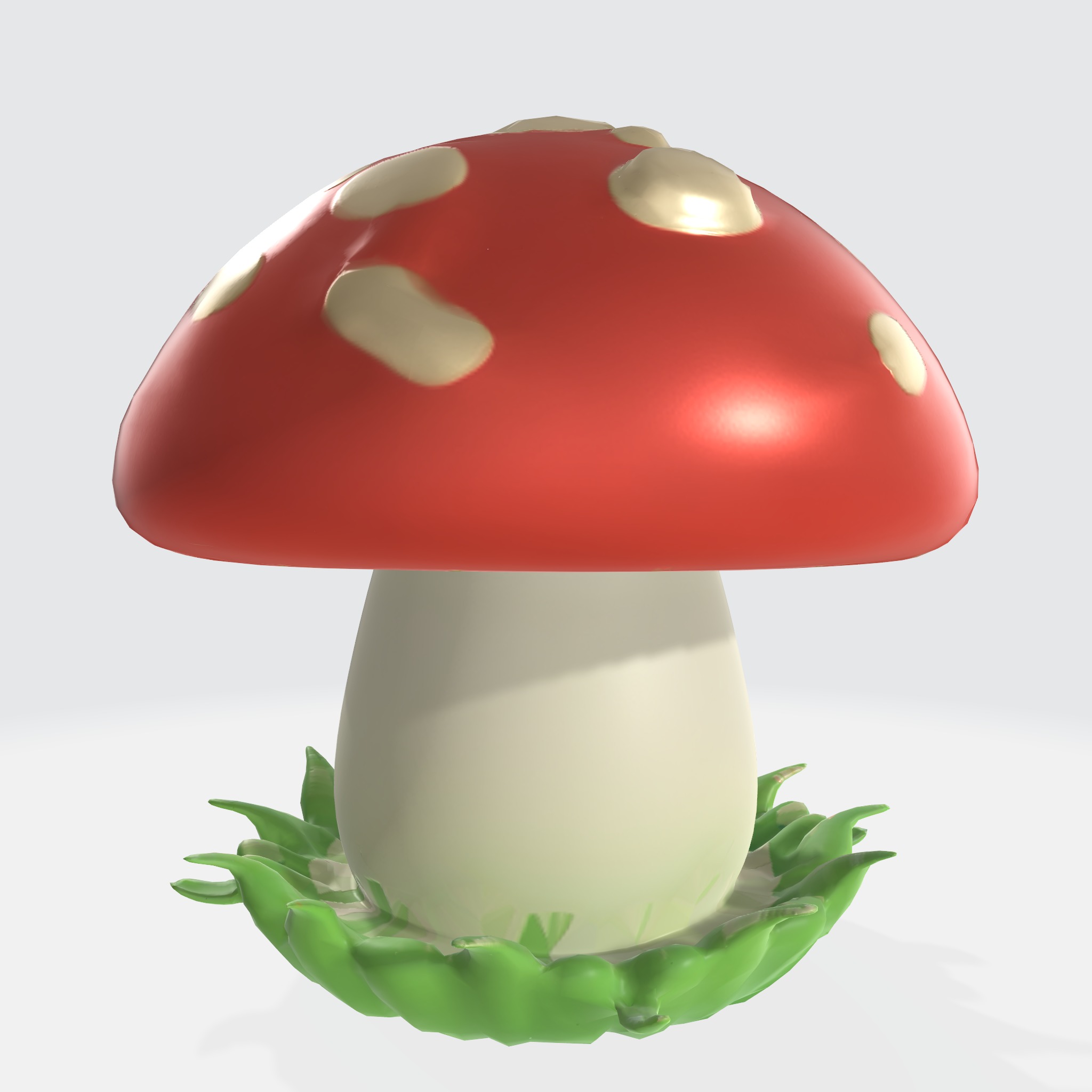 cartoon mushroom 3D model_2