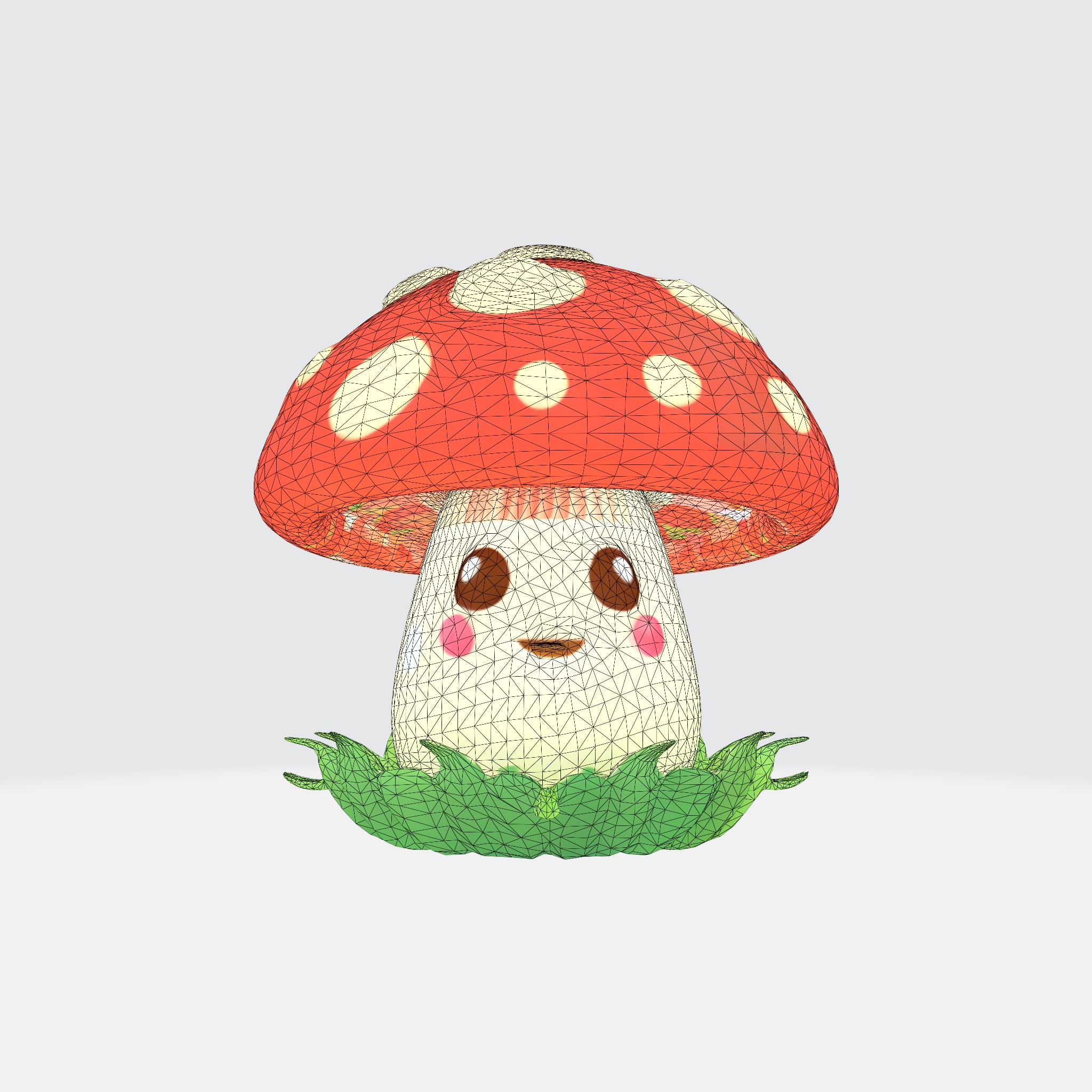 cartoon mushroom 3D model_7
