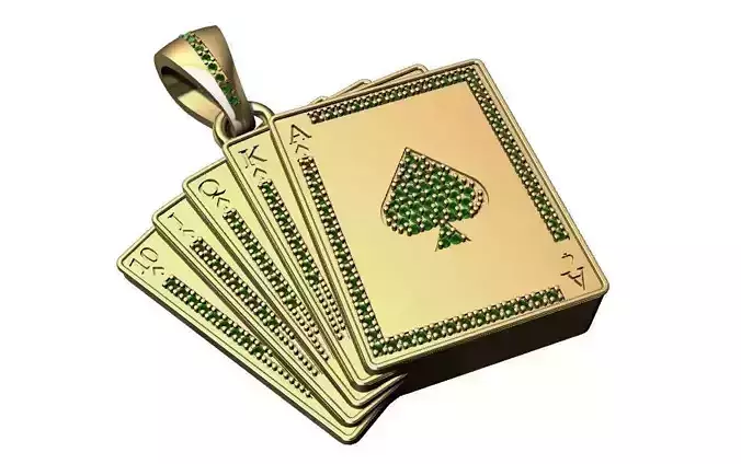DIJE CARTAS DE POKER - PENDANT POKER PLAYING CARDS 3D print model