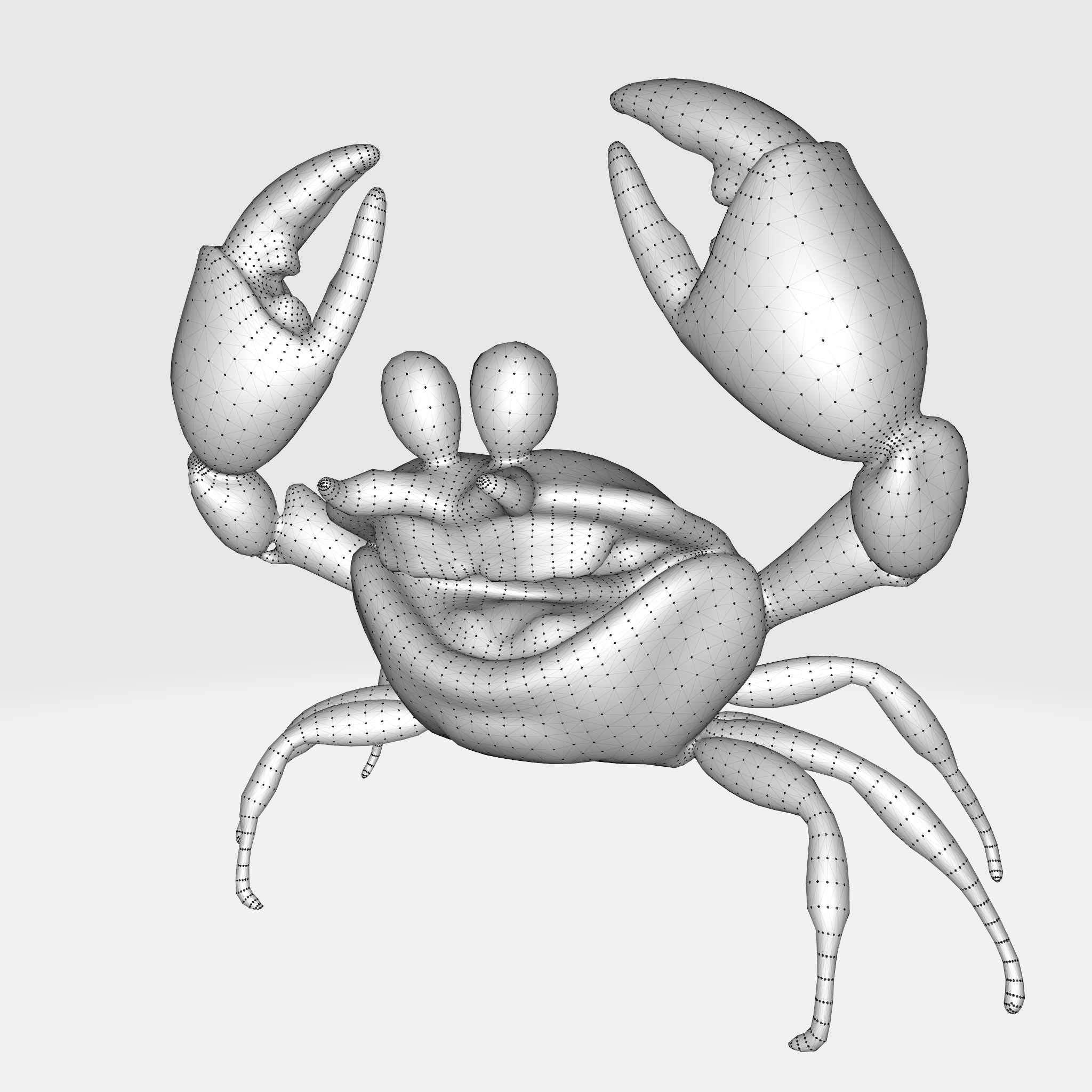 Cartoon Crab 3D model_13
