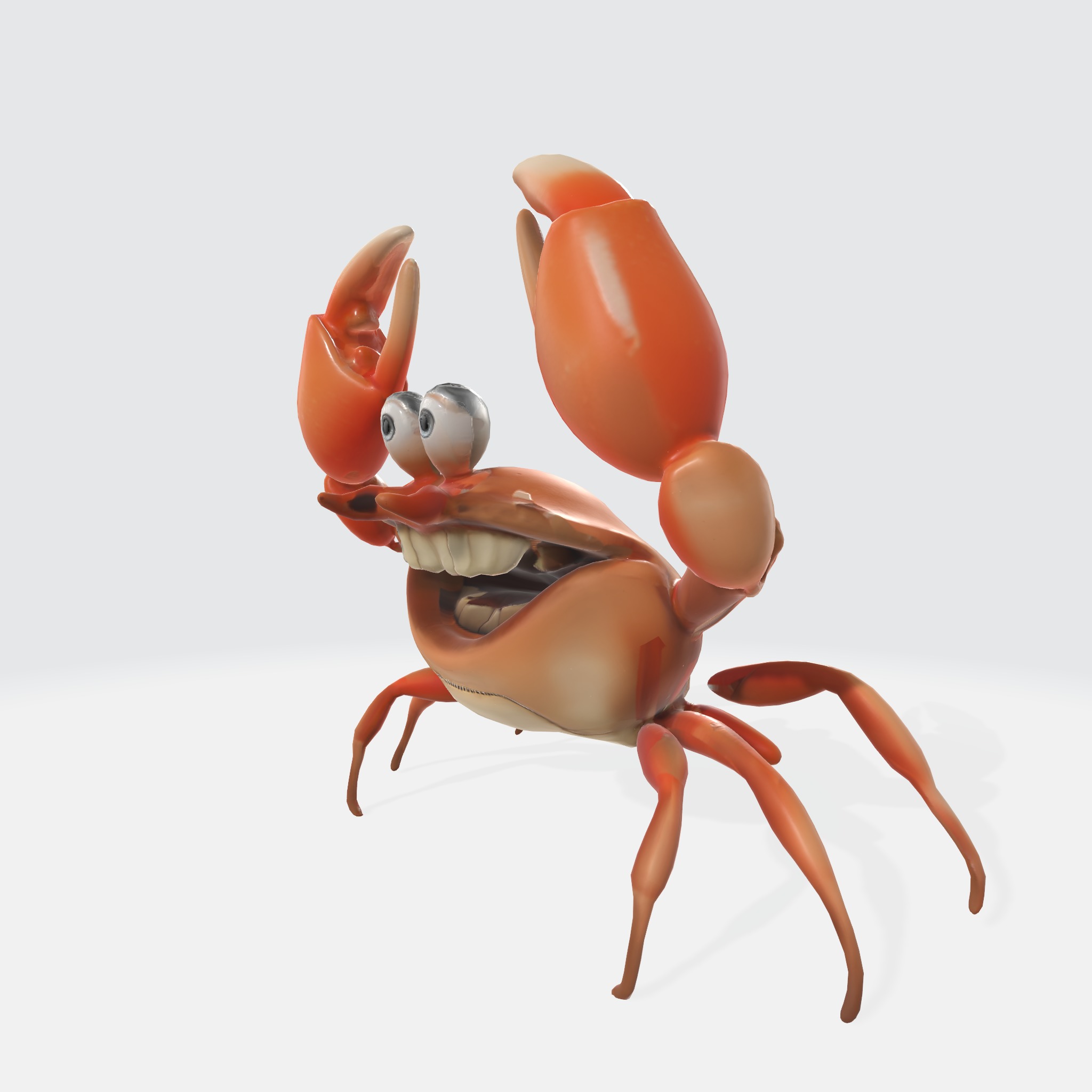 Cartoon Crab 3D model_1