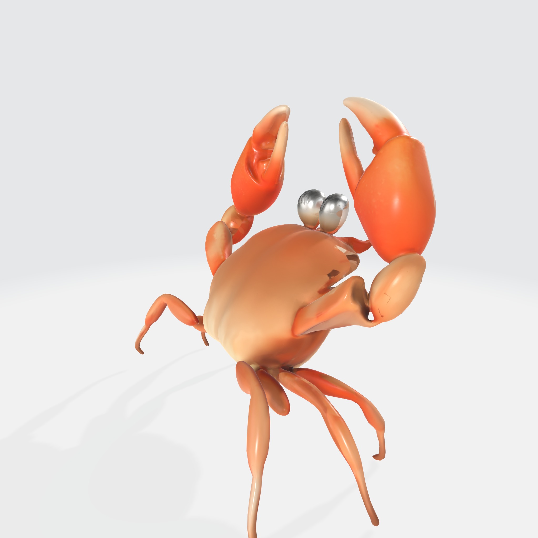 Cartoon Crab 3D model_3