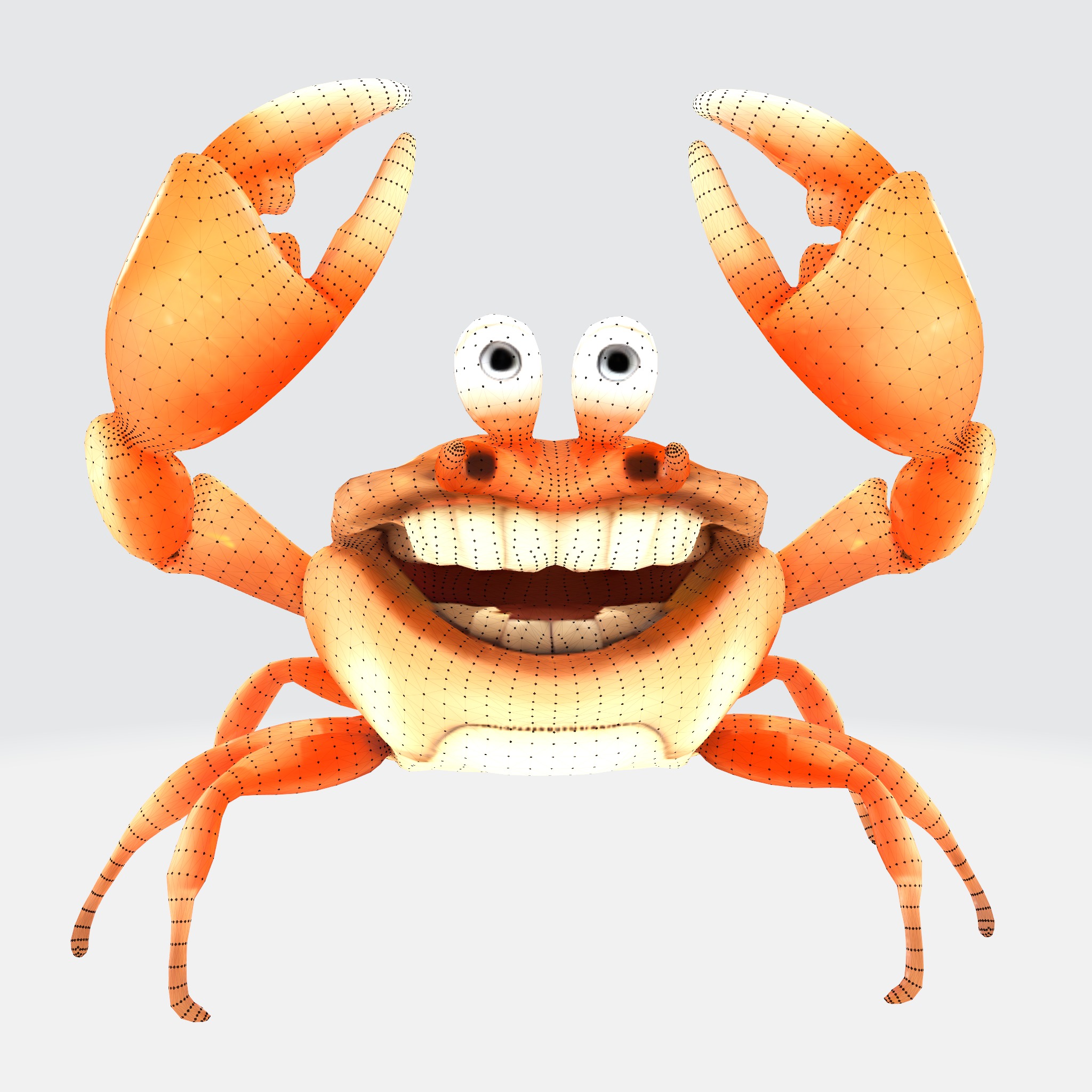 Cartoon Crab 3D model_4