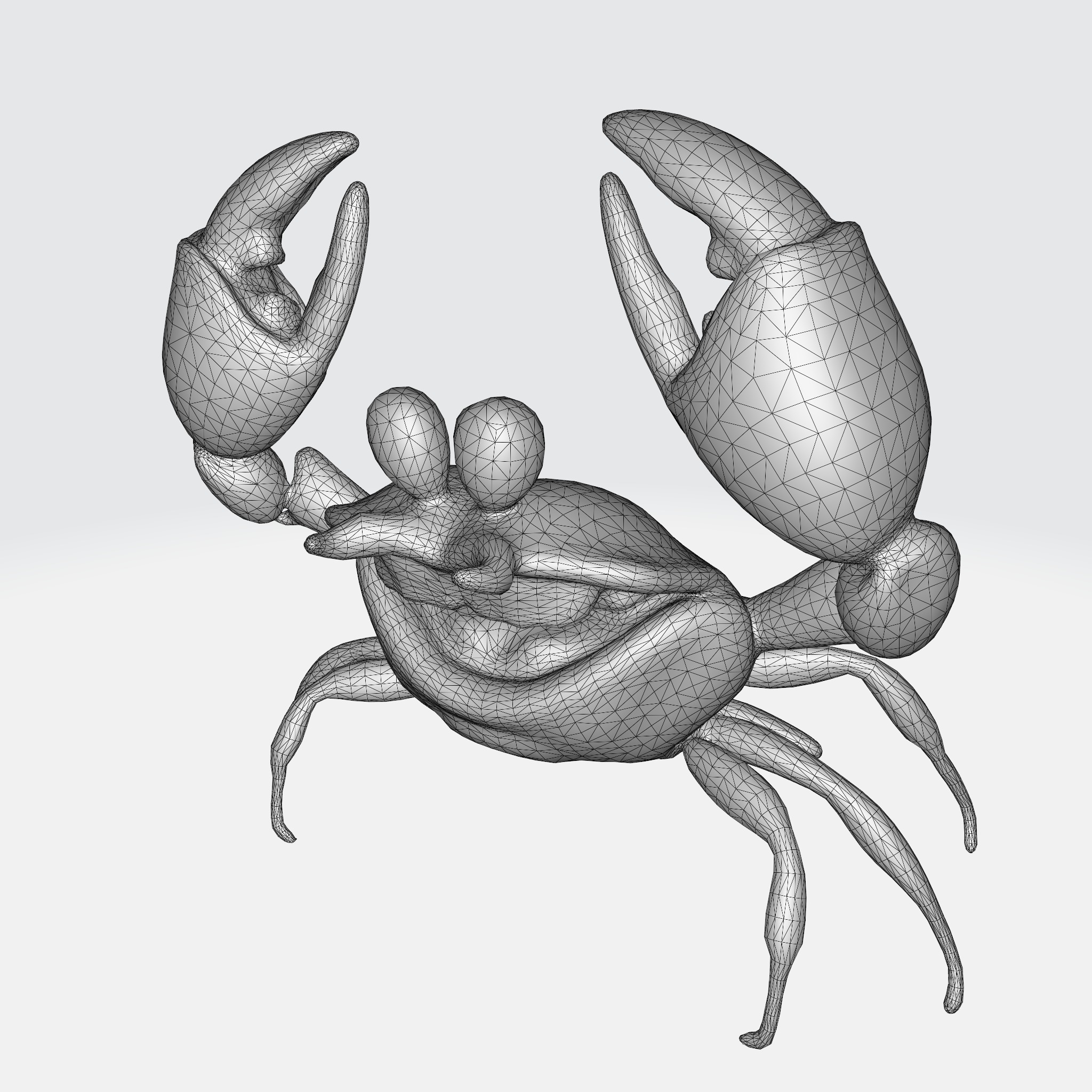 Cartoon Crab 3D model_12