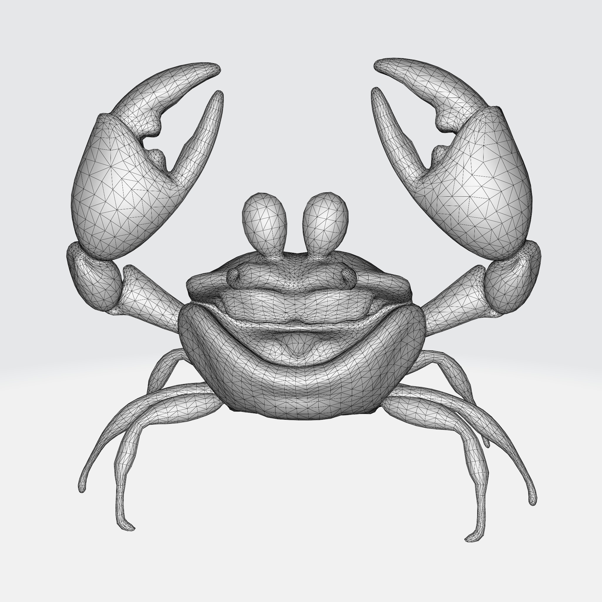 Cartoon Crab 3D model_10