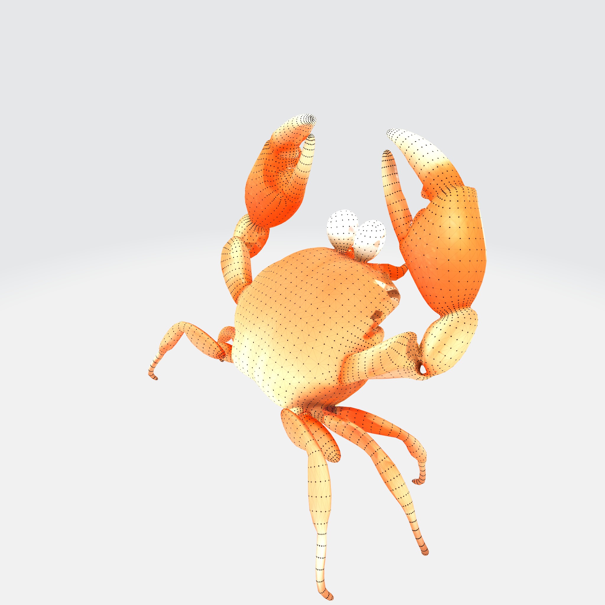 Cartoon Crab 3D model_6