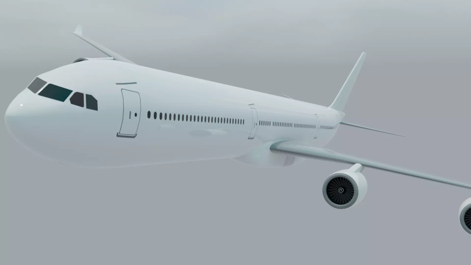 Airbus A340 3D model_0