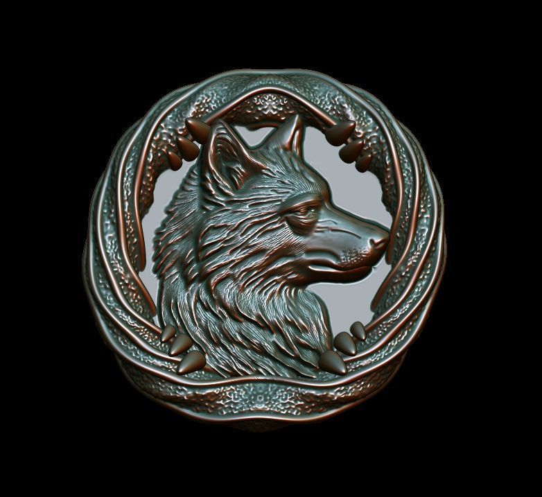 Fox pendant 3D print model_12