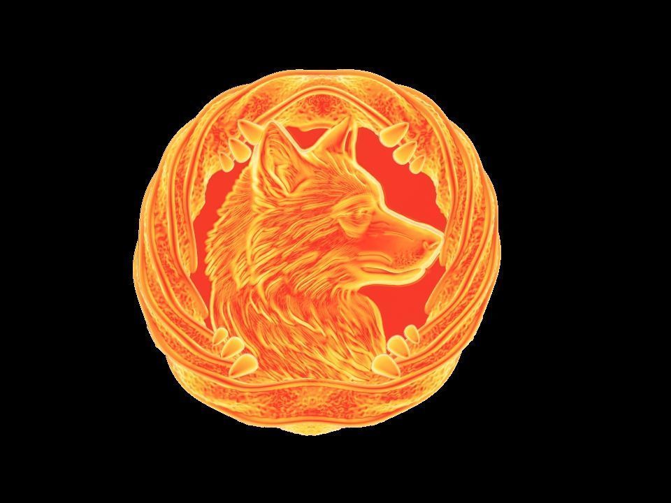 Fox pendant 3D print model_2