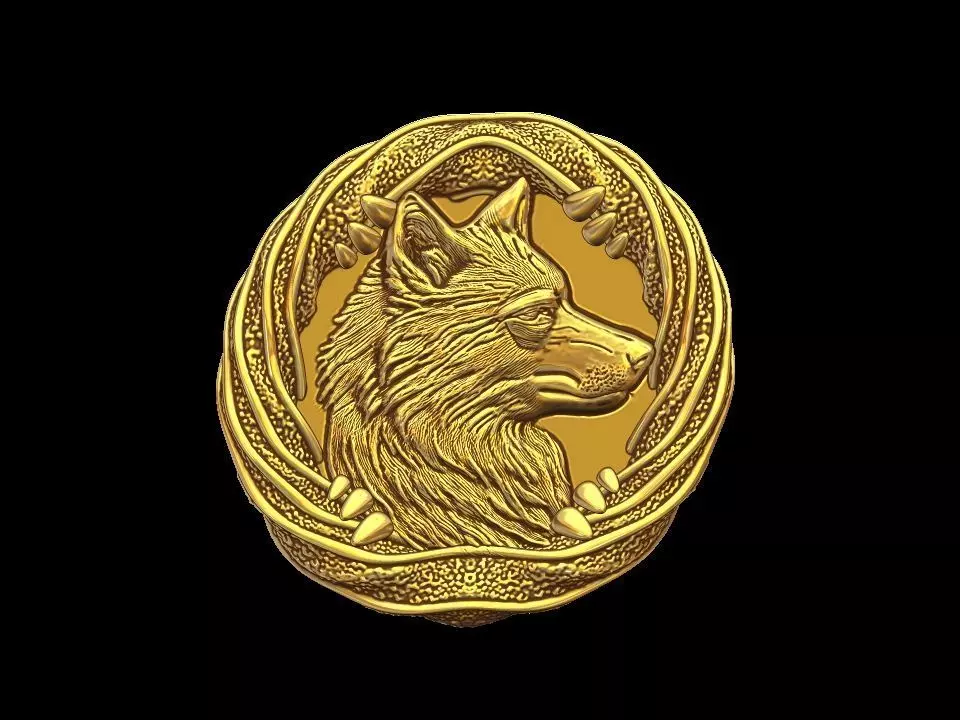 Fox pendant 3D print model_0