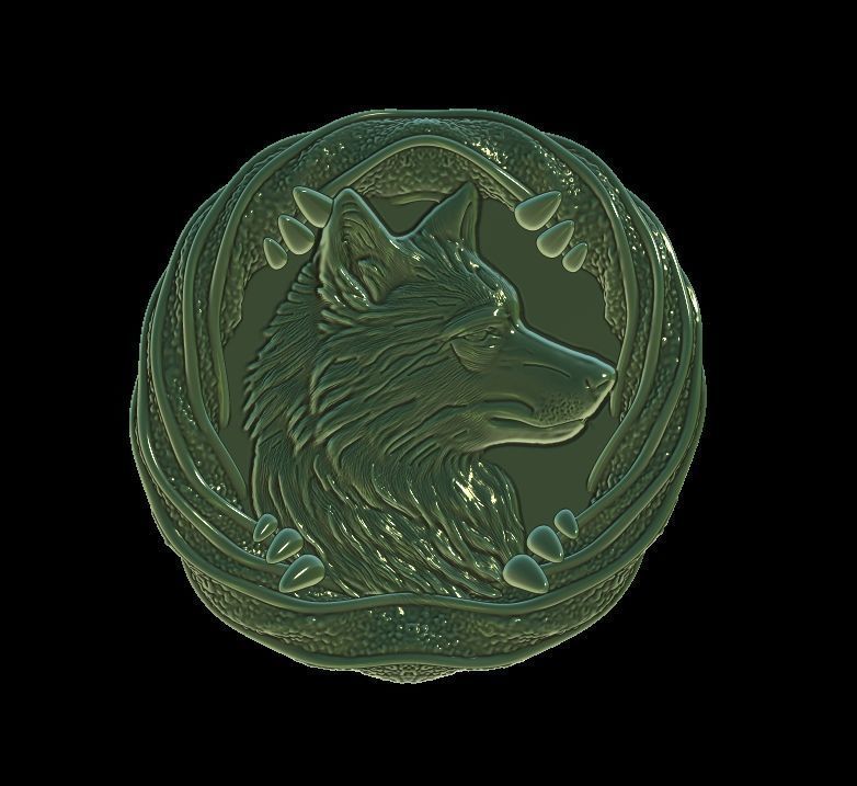 Fox pendant 3D print model_8