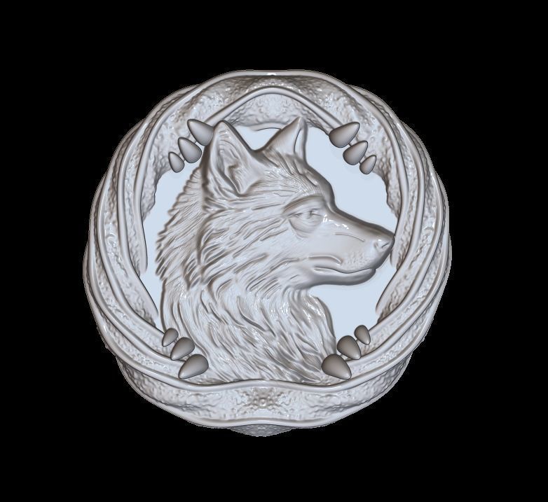 Fox pendant 3D print model_13
