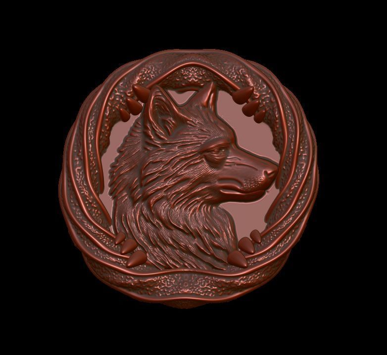 Fox pendant 3D print model_1
