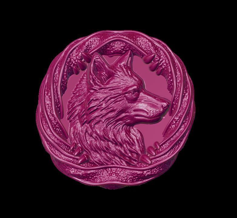 Fox pendant 3D print model_6