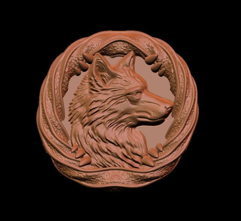 Fox pendant 3D print model_14