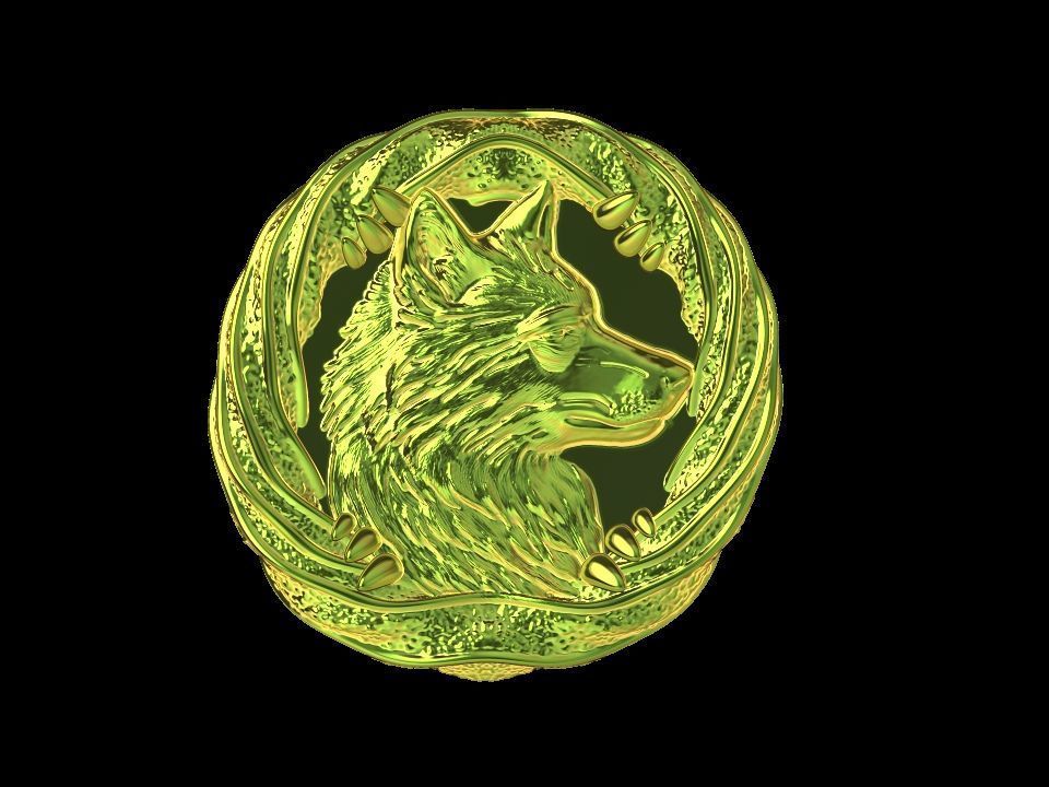 Fox pendant 3D print model_10