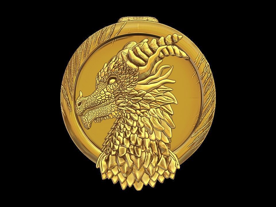 Dragon Pendant 3D print model_12