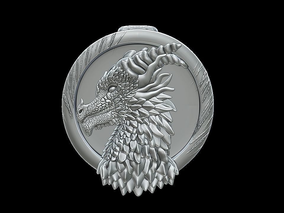 Dragon Pendant 3D print model_4