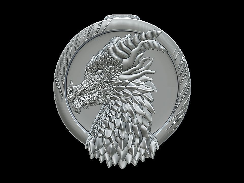 Dragon Pendant 3D print model_17