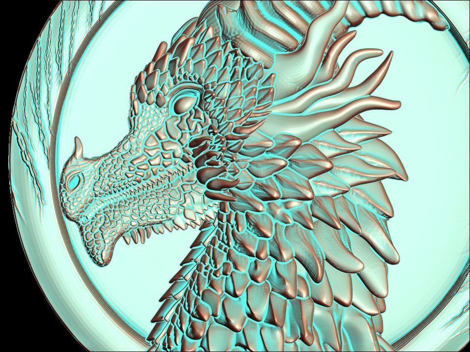 Dragon Pendant 3D print model_10