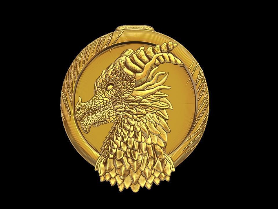 Dragon Pendant 3D print model_2