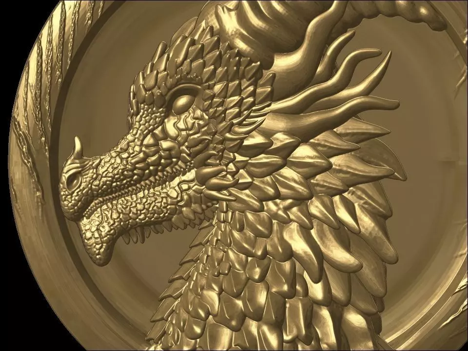 Dragon Pendant 3D print model_0