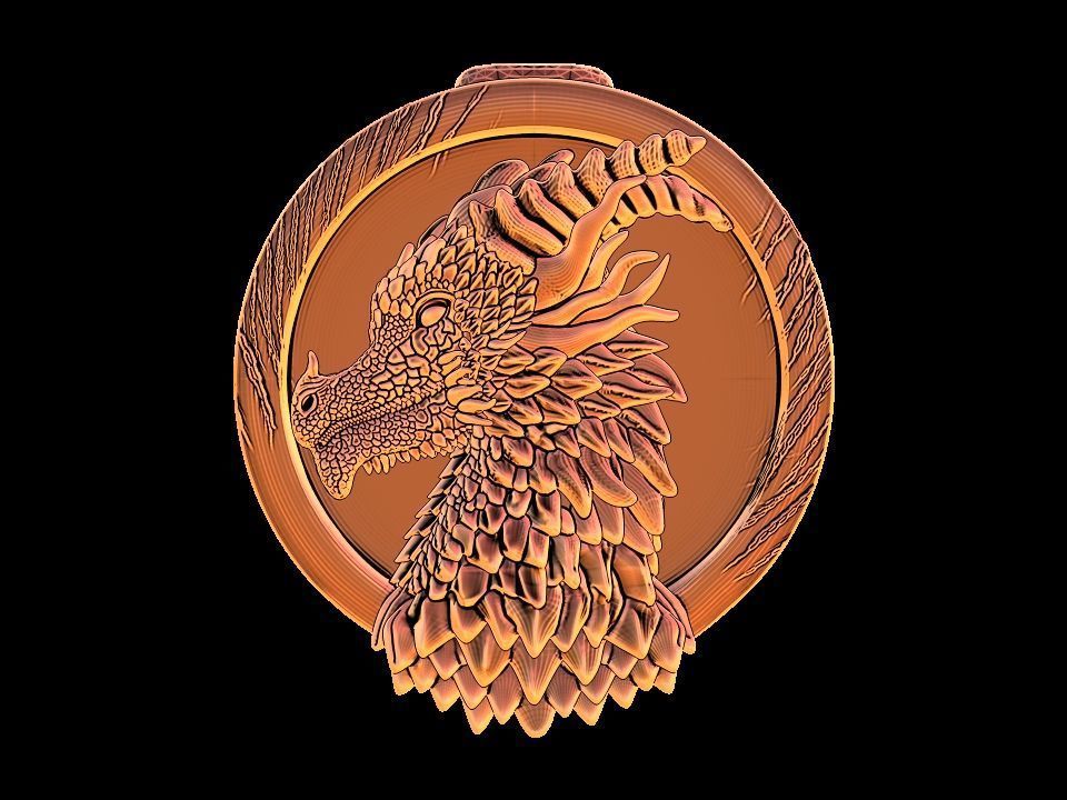 Dragon Pendant 3D print model_14
