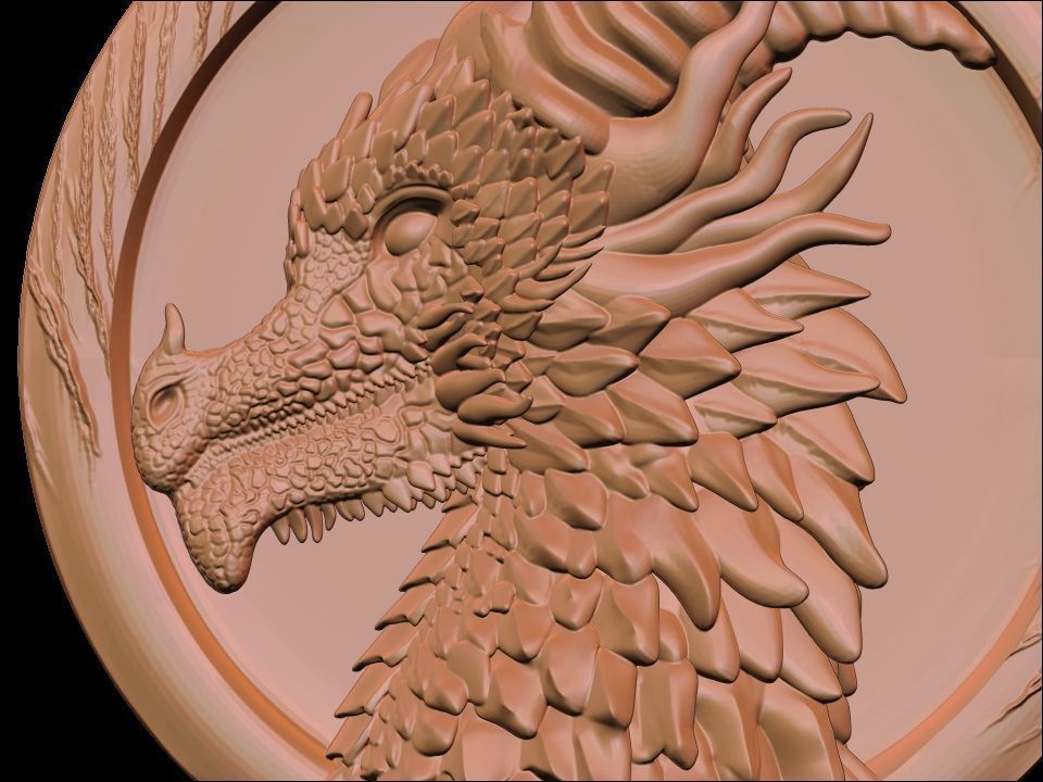 Dragon Pendant 3D print model_1