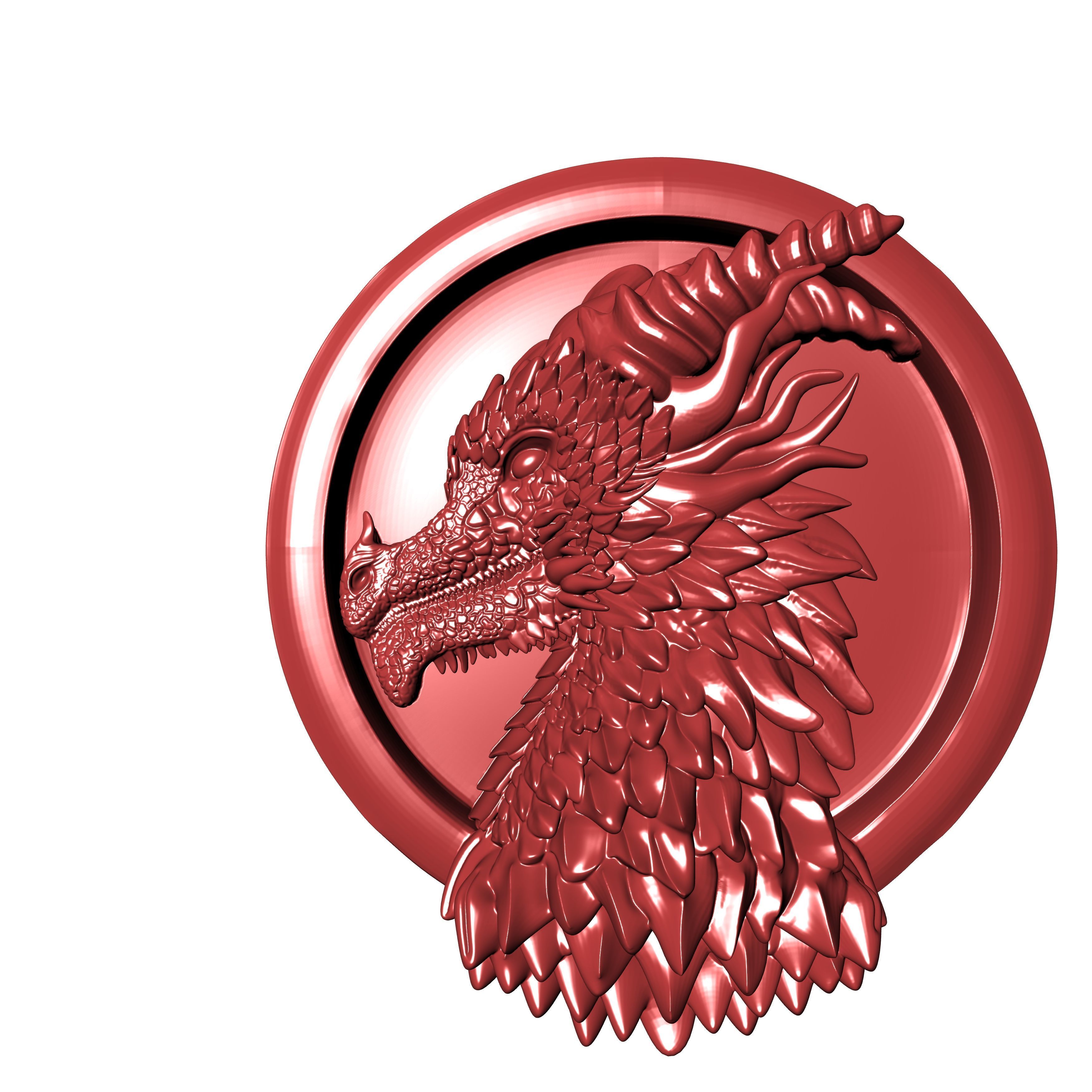 Dragon Pendant 3D print model_7