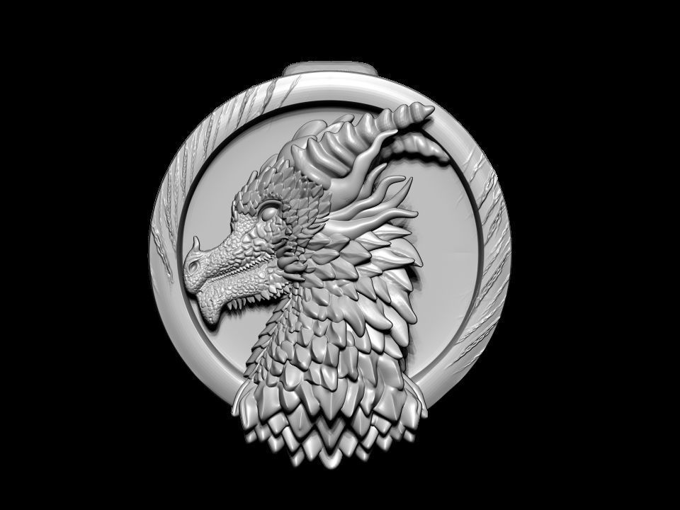 Dragon Pendant 3D print model_20