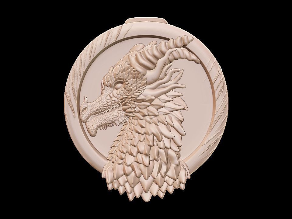 Dragon Pendant 3D print model_19