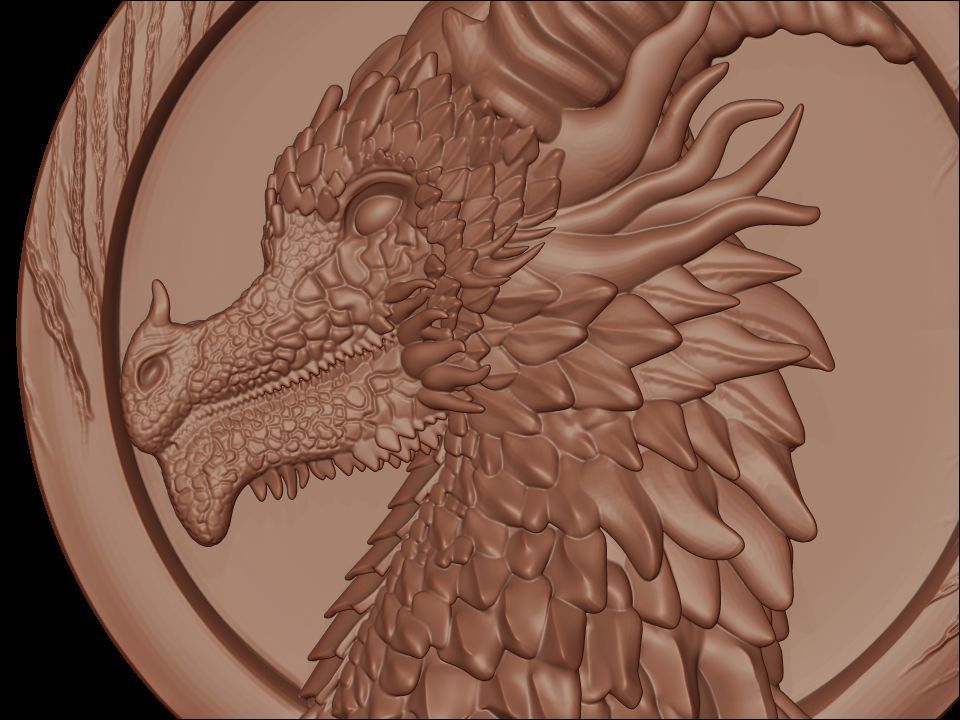 Dragon Pendant 3D print model_13