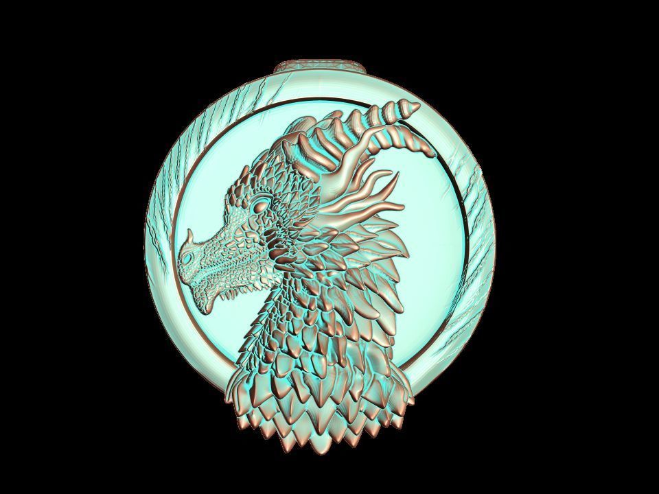 Dragon Pendant 3D print model_16