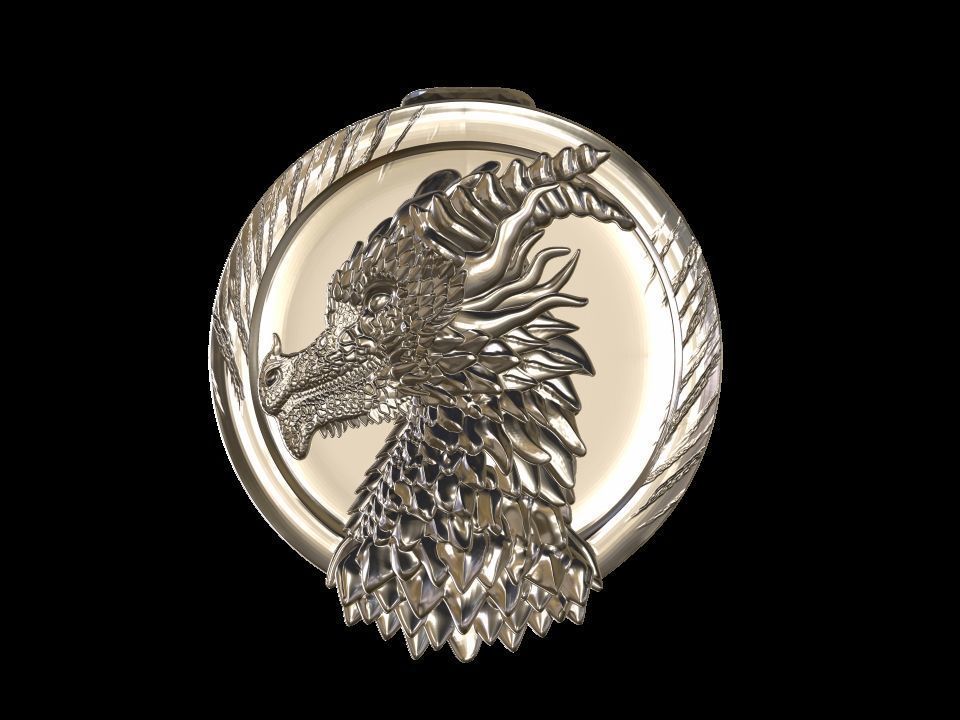 Dragon Pendant 3D print model_21