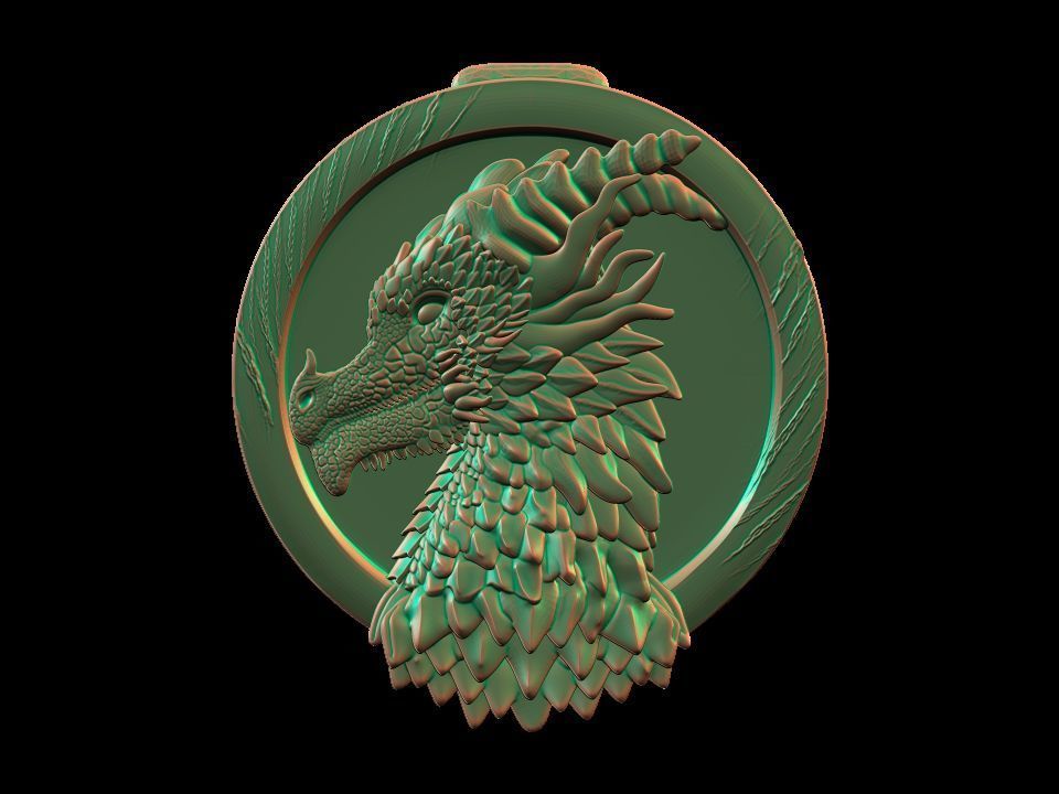 Dragon Pendant 3D print model_15