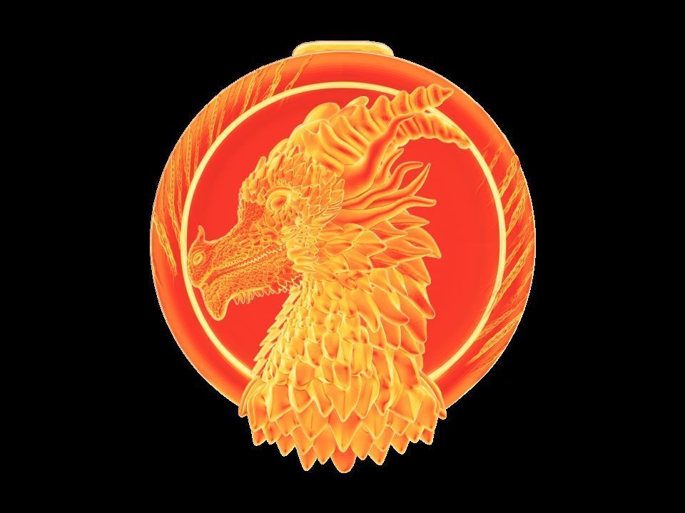 Dragon Pendant 3D print model_9