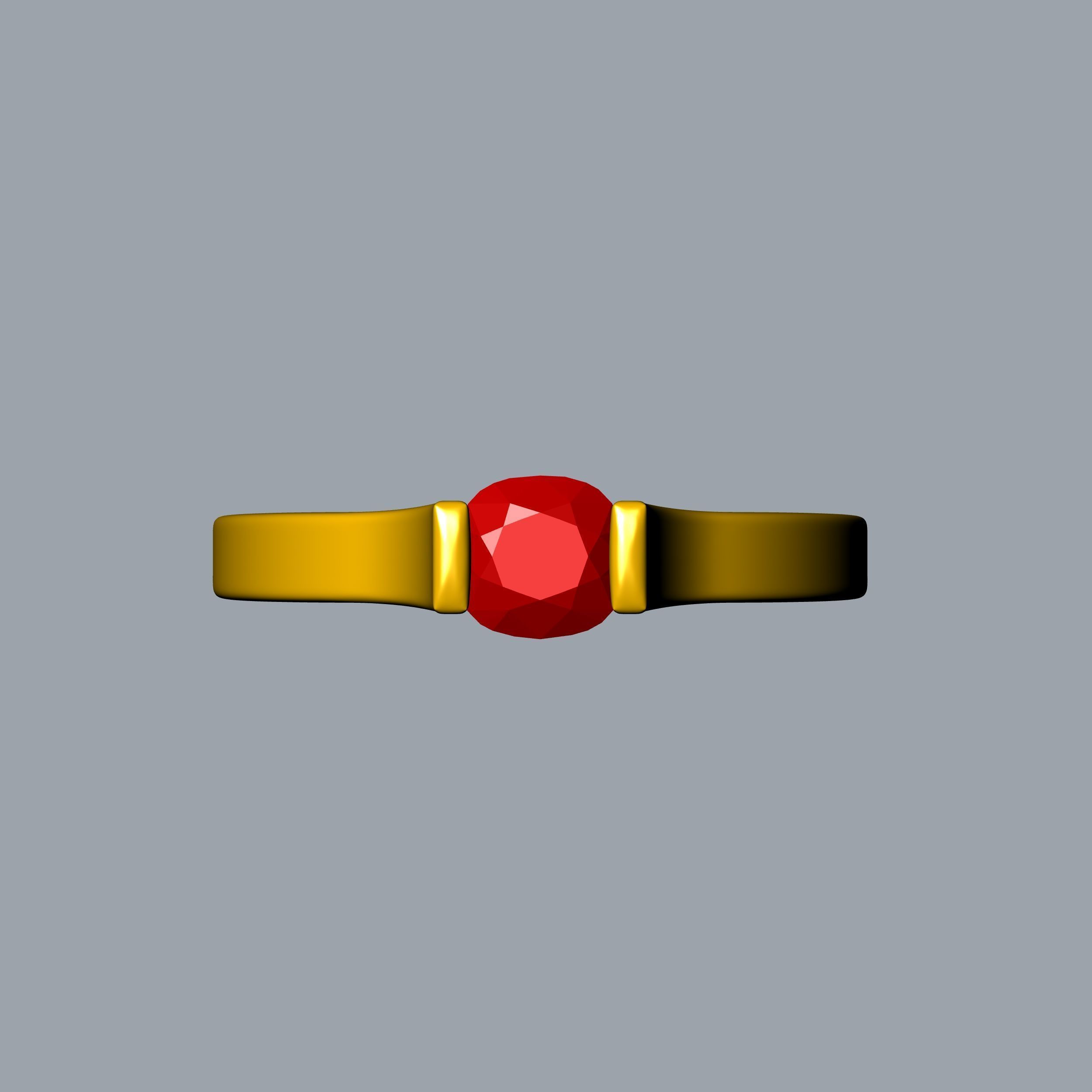 Stylish Tension Setting Ring 3D print model_12