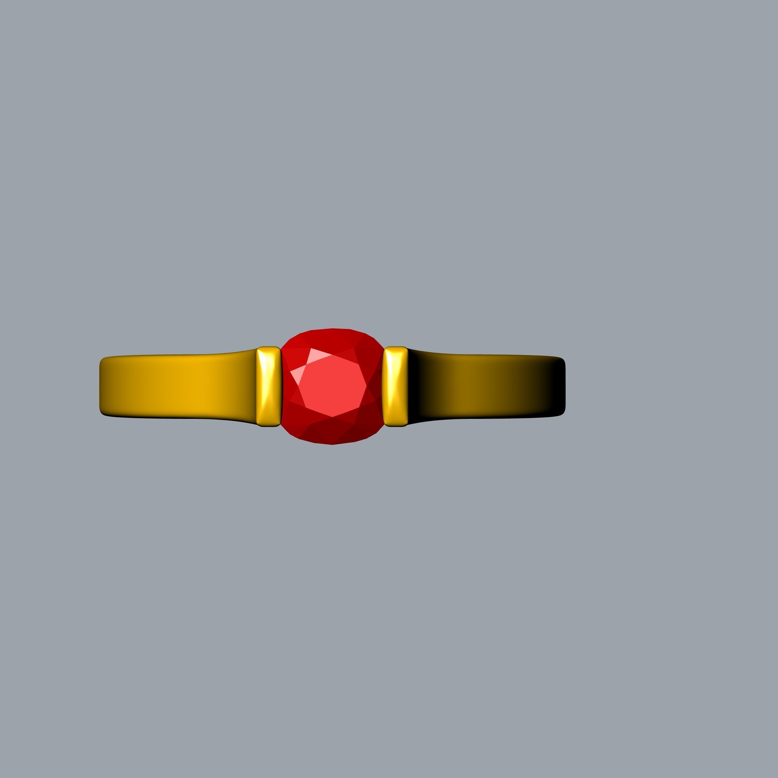 Stylish Tension Setting Ring 3D print model_10