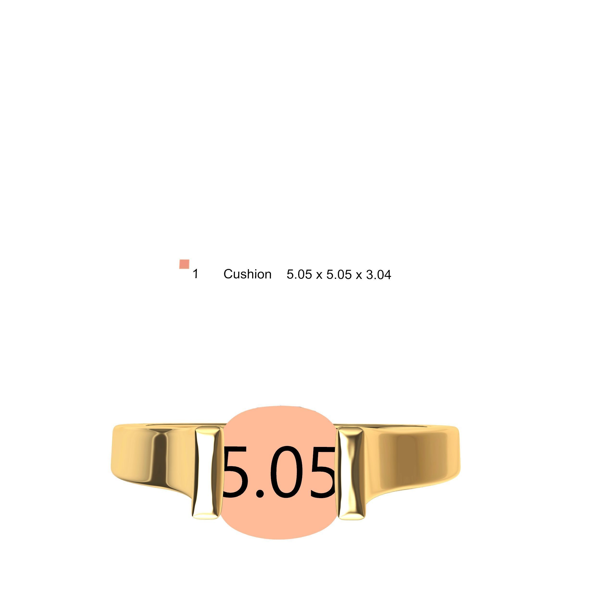 Stylish Tension Setting Ring 3D print model_13