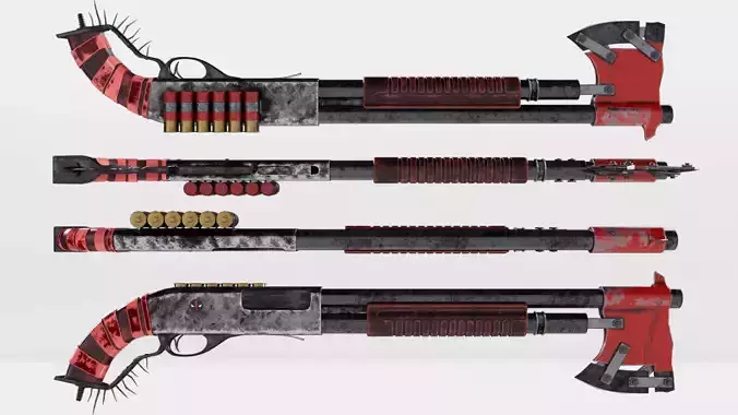 Remington 870 Modified Low-poly 3D model