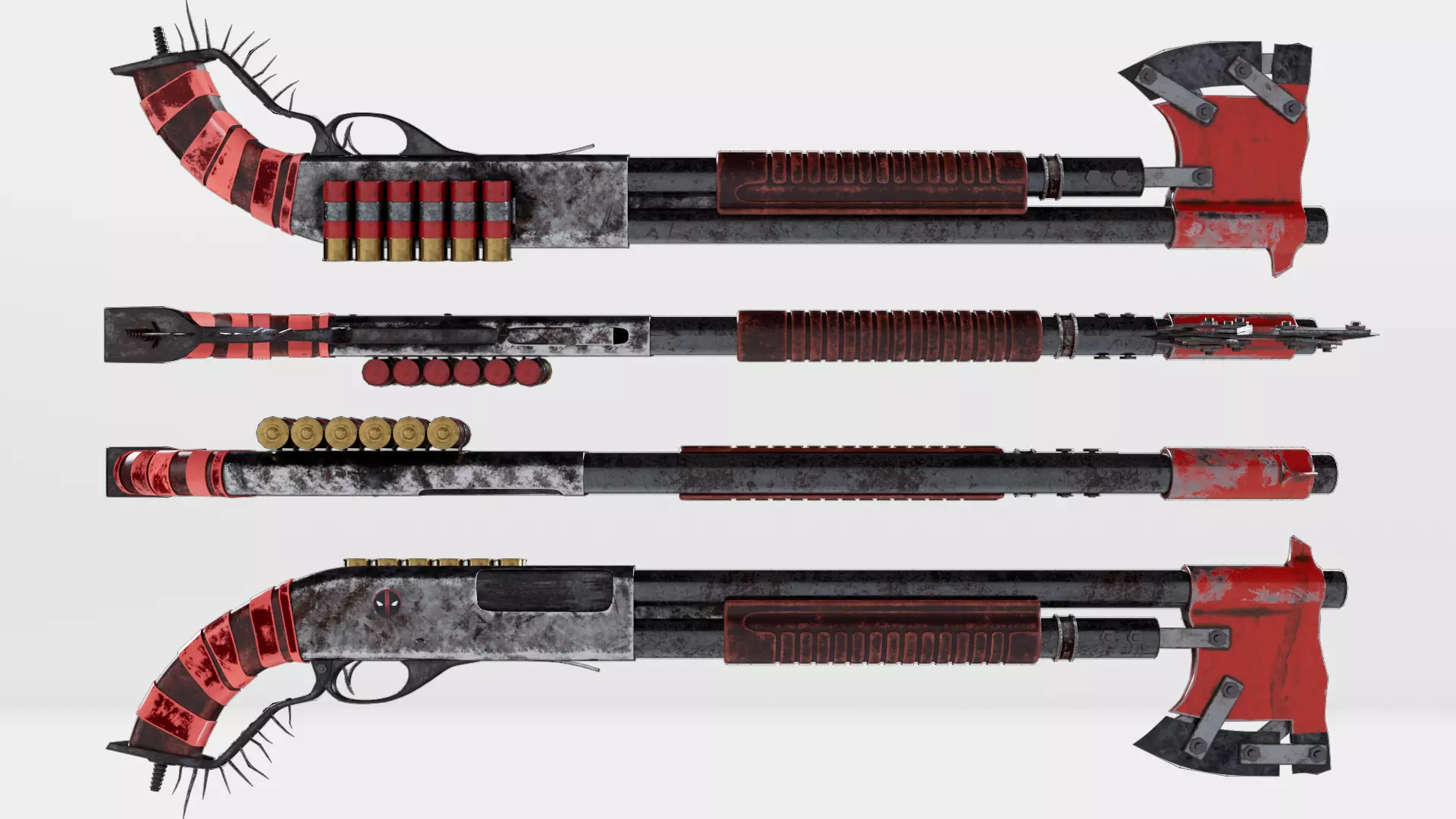 Remington 870 Modified Low-poly 3D model_0